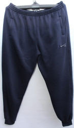 Спортивные штаны мужские БАТАЛ на флисе (темно синий) оптом 50761942 08-55