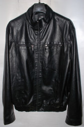 Куртки кожзам мужские OUDI БАТАЛ (black) оптом 93618054 1813-1-L -68