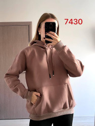 Худи женские на флисе ПОЛУБАТАЛ оптом 24601897 7430-6-49