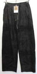 Спортивные штаны женские ПОЛУБАТАЛ на меху(black) оптом 29518437 A138-1-9