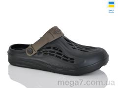 Кроксы, DeMur оптом CM129 чорний-хакі