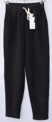 Спортивные штаны женские БАТАЛ на меху оптом 80713542 B670-40