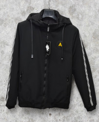 Куртки демисезонные мужские KADENGQI (черный) оптом 64387125 EM23070-10