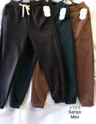Спортивные штаны женские БАТАЛ на меху оптом 38015724 6003-5