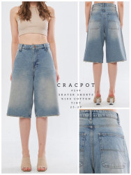 Шорты джинсовые женские CRACPOT оптом 42593860 4549-4