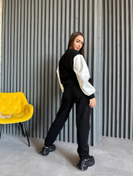 Костюми жіночі на флісі (чорний) оптом LUKAVAYA