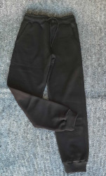 Спортивные штаны мужские на флисе (черный) оптом 95268701 01-1
