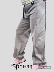 Спортивные штаны женские на флисе БАТАЛ оптом 78123549 067-4