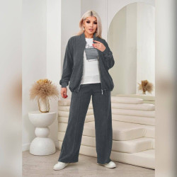 Костюмы женские (3-ка) БАТАЛ оптом 61285397 1987-32