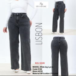 Джинсы ТРУБЫ БАТАЛ женские оптом 89260347 5182-9