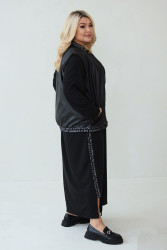 Сукні жіночі БАТАЛ (2-ка) (чорний) оптом 