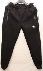 Спортивные штаны мужские на флисе (черный) оптом 62790518 01-2