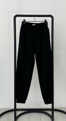 Спортивные штаны женские на флисе (черный) оптом 75136042 002-9