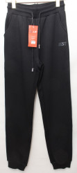 Спортивные штаны женские JJF на меху (черный) оптом 96873152 JW5031-40