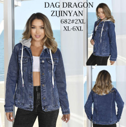 Куртки джинсовые БАТАЛ женские оптом DRAGON 13785049 682-9-1