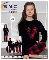 Ночные пижамы подростковые на флисе оптом 24890635 20542-14