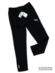 Спортивные штаны мужские на флисе (черный) оптом Турция 13540879 08-20