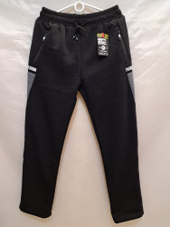 Спортивные штаны мужские на флисе (black) оптом 26035148 6199-9