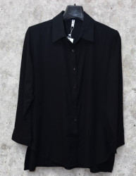 Рубашки женские BASE БАТАЛ (черный) оптом BASE 74210936 C3026-10