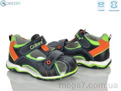 Сандалии, CROSSOPT оптом F201 d.blue-apple green
