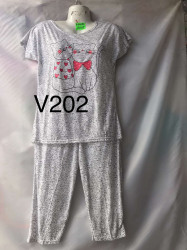 Ночные пижамы женские БАТАЛ оптом 96832504 V202-23
