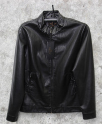 Куртки кожзам мужские HESTOVRVIIO (черный) оптом 02743615 22-005-5
