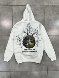 Худі чоловічі на флісі оптом THREE BLACK 