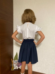 Юбки детские (темно-синий) оптом 76410835 064-1