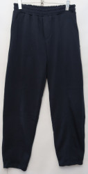 Спортивные штаны женские БАТАЛ (dark blue) на флисе оптом 86235941 2003-17