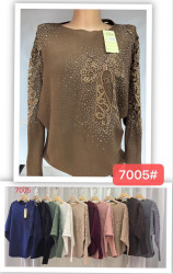 Свитера женские БАТАЛ оптом 54831027 7005-73