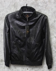 Куртки кожзам мужские HESTOVRVIIO (черный) оптом 84139657 22-004-6