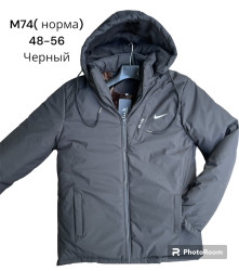 Куртки демисезонные мужские на меху (черный) оптом 41732965 M74-1