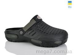 Кроксы, DeMur оптом CM118 чорний-хакі