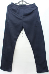 Спортивные штаны мужские на флисе (темно синий) оптом 49532180 01-14