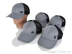 Кепка, STARK оптом Трикотаж з вишивкою та сіткою 002 mix