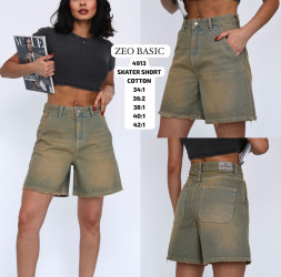 Шорты джинсовые женские ZEO BASIC оптом 39045687 4913-33