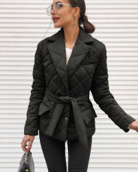 Куртки демисезонные женские (черный) оптом 65814790 148-1