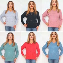 Свитера женские БАТАЛ оптом 92571068 54-33