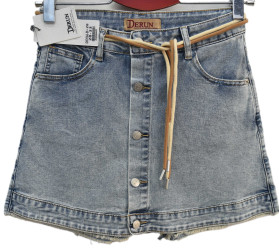Шорти джинсові жіночі DERUN ПОЛУБАТАЛ оптом