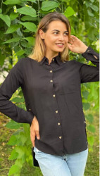 Рубашки женские (черный) оптом Турция 64790835 005-32