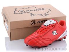 Футбольная обувь, Restime оптом DW020313-2 red-white-black