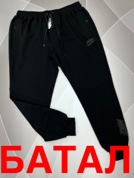Спортивные штаны мужские БАТАЛ (black) оптом 70825314 02-7