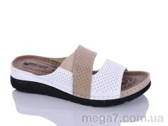 Шлепки, Sali-2 оптом 203-43 білий-беж