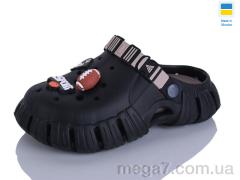 Кроксы, Lot Shoes оптом 770 підліток чорний-т.беж