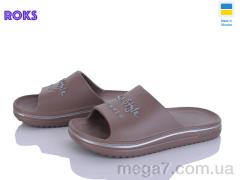 Шлепки, Roks оптом 506-020 коричневий