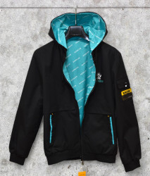 Куртки двусторонние мужские KZXN (черный) оптом 61230975 BL-07-1-63