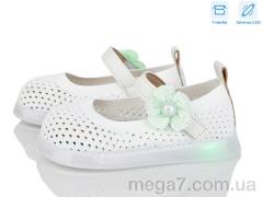 Туфли, Poni kids оптом BULL  B691 white LED