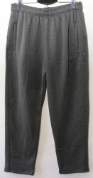 Спортивные штаны мужские БАТАЛ на флисе (серый) оптом 15076948 01-4