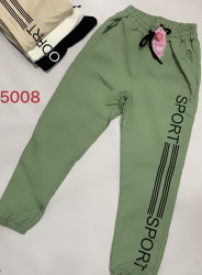 Спортивные штаны женские (зеленый) оптом Турция 64931207 5008-7