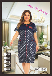 Халаты женские БАТАЛ оптом 98675432 1302-22